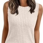 Womens Tank Tops Sleeveless Tunic Shirts Summer Fashion Basic Soft Clothes 2026 Casual Trendy Vacation Spring Outfits