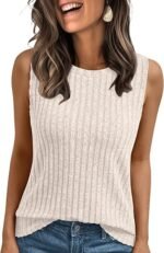 Womens Tank Tops Sleeveless Tunic Shirts Summer Fashion Basic Soft Clothes 2026 Casual Trendy Vacation Spring Outfits