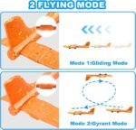 Fuwidvia 3 Pack Airplane Launcher Toys – LED Foam Glider Planes for Kids (Blue, Green & Orange) - Image 3