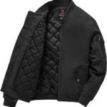 Gopune Men's Windproof Bomber Jacket Warm Water Resistant Windbreaker Winter Outwear Quilted Jackets Coats