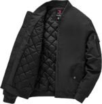 Gopune Men's Windproof Bomber Jacket Warm Water Resistant Windbreaker Winter Outwear Quilted Jackets Coats