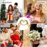 Small Heart Hands Sculpture Decor for Living Room Bedroom Bookshelf Coffee Table and Office Display, Love Finger Statue Modern Aesthetic Home Decor, Unique Gift for Wedding Christmas Birthday (Gold) - Image 7