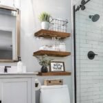 QEEIG Floating Shelves for Wall Bathroom Shelf Bedroom Kitchen Living Room Hanging Book Shelves Small Farmhouse Decor 16 inch Set of 3, Rustic Brown (015-BN3) - Image 6