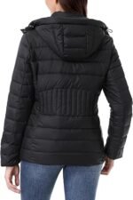 Women's Quilted Puffer Jacket – Lightweight Waterproof Short Winter Coat with Detachable Hood - Image 5