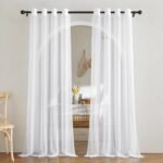 NICETOWN White Sheer Curtains 84 Inches Long – Elegant Window Treatments