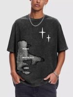 Men’s Oversized Graphic T-Shirt – Drop Shoulder Casual Crew Neck Short Sleeve Streetwear Tee - Image 7