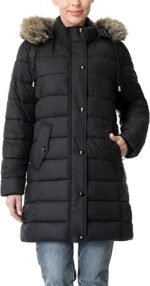 Women's Long Winter Puffer Coat – Thickened Down Jacket with Waterproof Fabric & Removable Faux Fur Hood - Image 5
