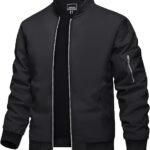 Men’s Lightweight Bomber Jacket – Casual Windbreaker with Zipper and Pockets