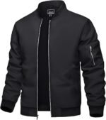 Men’s Lightweight Bomber Jacket – Casual Windbreaker with Zipper and Pockets