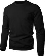 Men’s Crewneck Sweatshirt – Jacquard Texture Pullover Long Sleeve Casual Shirt for Fall & Winter - Image 4