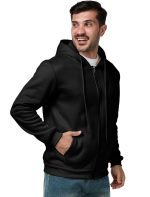 Men’s Full Zip Hoodie – Casual Long Sleeve Fleece Drawstring Hooded Sweatshirt with Pockets - Image 4
