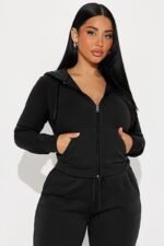 Women's 2-Piece Zip-Up Hoodie & Jogger Set – Long Sleeve Casual Sweatsuit - Image 2