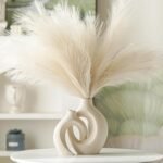 Snuggle Hollow Ceramic Vase Set of 2 – Nordic Modern Boho Decorative Flower Vases - Image 2