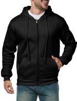 Men’s Full Zip Hoodie – Casual Long Sleeve Fleece Drawstring Hooded Sweatshirt with Pockets - Image 6