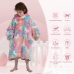 Fiosnow Glow in the Dark Unicorn Blanket Hoodies for Kids, 6-13 Years – Oversize Wearable Blanket Hoodie for Boys, Girls, Teens - Image 6