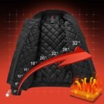 Gopune Men's Windproof Bomber Jacket Warm Water Resistant Windbreaker Winter Outwear Quilted Jackets Coats - Image 4