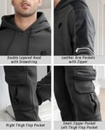 Men’s 2-Piece Tracksuit Set – Hoodie Pullover & Jogger Pants for Casual Sports and Activewear - Image 3