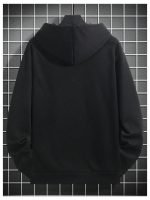 SOLY HUX Hoodies for Men Graphic Print Drawstring Drop Shoulder Long Sleeve Sweatshirt Pullover Tops Black Cross Large - Image 6