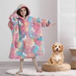Fiosnow Glow in the Dark Unicorn Blanket Hoodies for Kids, 6-13 Years – Oversize Wearable Blanket Hoodie for Boys, Girls, Teens - Image 4