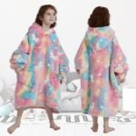 Fiosnow Glow in the Dark Unicorn Blanket Hoodies for Kids, 6-13 Years – Oversize Wearable Blanket Hoodie for Boys, Girls, Teens - Image 5