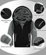 SWISSWELL Hooded Jacket for Boys – Full Zip Sherpa Fleece Hoodie Sweatshirt - Image 5