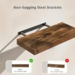 QEEIG Floating Shelves for Wall Bathroom Shelf Bedroom Kitchen Living Room Hanging Book Shelves Small Farmhouse Decor 16 inch Set of 3, Rustic Brown (015-BN3) - Image 5