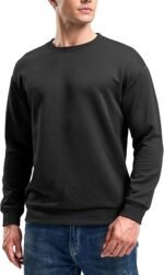 Men’s Geometric Textured Crewneck Sweatshirt – Long Sleeve Casual & Dressy Pullover
