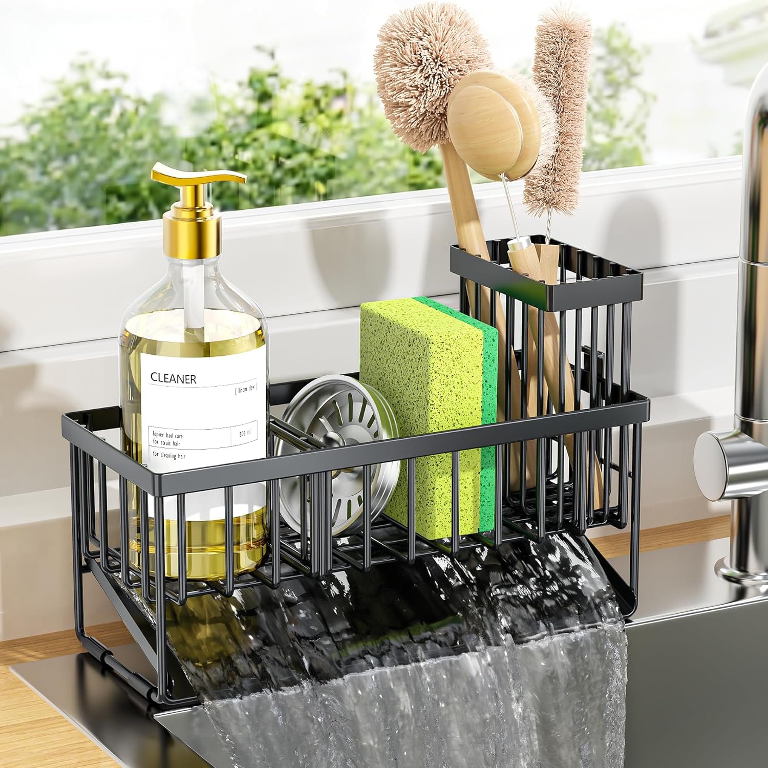 81nu9WnsHvL._AC_SL1500_ Cisily Sink Caddy Sponge Holder for Kitchen - Image 1