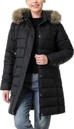 Women's Long Winter Puffer Coat – Thickened Down Jacket with Waterproof Fabric & Removable Faux Fur Hood - Image 6