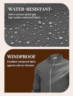 COOFANDY Men Bomber Jacket Lightweight Casual Windbreaker Zip Up Coat Fashion Stylish Fall Jackets with Pocket - Image 4