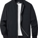 MAGCOMSEN Men's Bomber Jacket Lightweight Casual Zip Up Windbreaker Spring Fall Golf Coat with Pockets