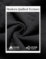 Men’s Quarter-Zip Quilted Pullover – Knit Long Sleeve Mock Neck Sweater with Pocket - Image 6