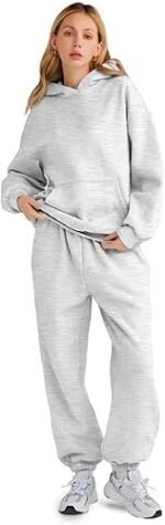 Women's 2-Piece Lounge Sweatsuit Set – Oversized Hoodie & Jogger Pants - Image 2