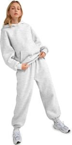 Women's 2-Piece Lounge Sweatsuit Set – Oversized Hoodie & Jogger Pants - Image 5