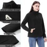 Women's Soft Polar Fleece Quarter-Zip Pullover – Long Sleeve Sweater Jacket - Image 5