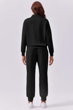 Women's 2-Piece Half-Zip Tracksuit – Long Sleeve Pullover & Jogger Pants Set - Image 3