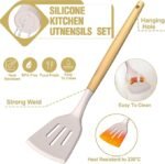 Cooking Utensils Set – Umite Chef Khaki Silicone Kitchen Utensils Set, 34PCS - Image 6