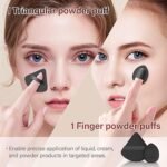 Makeup Brushes Set – 25 Pcs Professional Makeup Kit with Foundation, Powder, Blush, Concealer & Eyeshadow Brushes, 2 Powder Puffs & 2 Makeup Sponges (Black) - Image 6