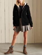 Women‘s Faux Suede Leather Jacket, Cropped Open Front Coat for Fall Winter Spring, Cardigan Style - Image 4