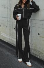 Women's Two Piece Tracksuit Spring 2026 Long Sleeve Zip Up Sweatshirt Long Pants Outfits Jogger Sweatsuit Sets - Image 6