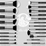 Makeup Brushes Set – 25 Pcs Professional Makeup Kit with Foundation, Powder, Blush, Concealer & Eyeshadow Brushes, 2 Powder Puffs & 2 Makeup Sponges (Black) - Image 3