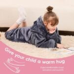yescool Wearable Blanket Hoodie Kids, Oversized Blanket Sweatshirt with Sherpa – Teen Girl Gifts for Kids, Youth, Boys, Girls, 8-15 Years - Image 6