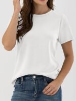 Women Short Sleeve Tops Summer Basic Tee Wrinkle-Free Trendy Cute T Shirts 2026 Spring Business Casual Outfits - Image 2