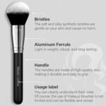 Makeup Brushes Set – 25 Pcs Professional Makeup Kit with Foundation, Powder, Blush, Concealer & Eyeshadow Brushes, 2 Powder Puffs & 2 Makeup Sponges (Black) - Image 2