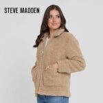 Steve Madden Women's Sherpa Jacket – Oversized Faux Fur Shearling Fleece Winter Coat XS-3X - Image 2