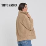 Steve Madden Women's Sherpa Jacket – Oversized Faux Fur Shearling Fleece Winter Coat XS-3X - Image 5