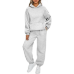Women's 2-Piece Lounge Sweatsuit Set – Oversized Hoodie & Jogger Pants